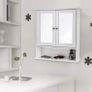 Double Mirror Doors Bathroom Cabinet, Wall Cabinet, Storage Cupboard, Wall-Mounted Storage Unit, Adjustable Height Shelves, 56 x 13 x 58 cm (FREE POSTAGE) Image 5