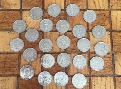 24 1998 World Cup Football Coins - England Squad.