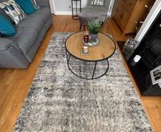 3 Seater electric recliners with phone charger, chair with poof & floor mat