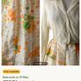 Victor Costa vintage Orange floral maxi dress size small Image 10