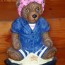 Vintage Wright Studios Cast Iron Teddy Doorstop Image 3
