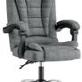 Office Chair, Desk Chairs with Padded Armrests and Soft Backrest, Height Adjustable, Swivel Chairs with Wheels, Tilt Function, Computer Chair for Home Office, Dark Grey Image 2