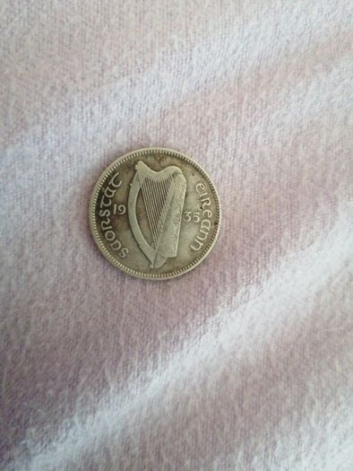 1935 Irish Silver One Shilling Coin