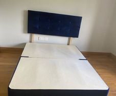 Navy blue divan bed and mattress 300 ONO