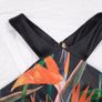 Karen Millen Black Orange Bird of Paradise Floral Halter Neck Fit and Flare Dress 14UK/42EU Image 7