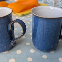 denby imperial blue mugs