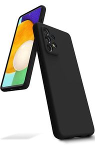 Black Soft Silicone Case for Samsung Galaxy A52 Shockproof Back Cover