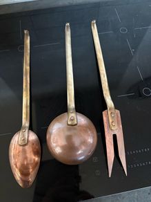 Vintage French Kitchen Utensils , THREE