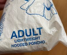 Reusable Plastic hooded poncho