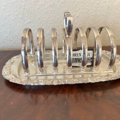 Vintage Queen Anne Silver Plated Toast Rack. Unused with Original Tag