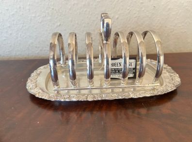 Vintage Queen Anne Silver Plated Toast Rack. Unused with Original Tag