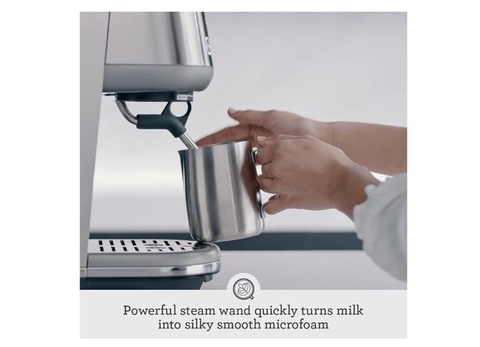 Sage - The Bambino - Compact Coffee Machine with Automatic Milk Frother, Black Truffle
