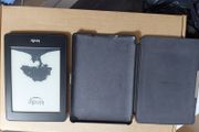 Amazon Kindle Model DP75SDI, in leather case, excellent cosmetic condition, not powering up, for parts or repair