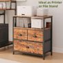 Bedside Table Cabinet with 3 Drawers for Bedroom, End Table Sofa Sid with Storage for Living Room Image 3