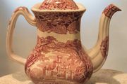 Vintage Masons Vista Pink Coffee Pot