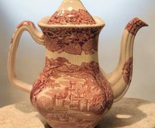 Vintage Masons Vista Pink Coffee Pot