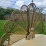 Vintage brass peacock fireplace screen Image 4
