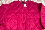 Primark quilted jacket - pink - size Large - brand new with tags