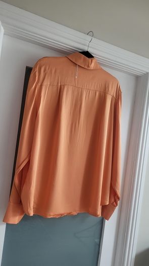 & other stories tangerine buttoned long sleeve blouse Sz  S (Fit 10-14 UK) - Bnwot Rrp 59.99