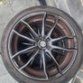 Set of 4 Axe Design Alloy Wheels, Multi-Spoke Black & Polished Image 3