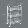 Service Trolley Siena with 3 Stages, Metal, White, 23 x 41 x 63 cm (FREE POSTAGE) Image 5