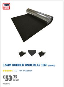 Rubber underlay 3.5mm