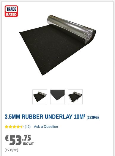 Rubber underlay 3.5mm