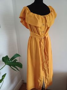 Linen blend dress size 18 summer maxi