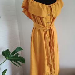 Linen blend dress size 18 summer maxi