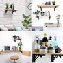 Folding Shelf Brackets 25cm, 2 pcs Heavy Duty Folding Shelf, Foldable Desk Brackets, Metal Black Triangle Wall Shelf Space Saving, Max Load 50kg, for DIY Book Shelf Image 8