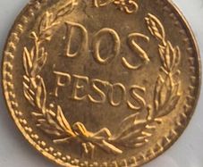 2 pesos gold coin