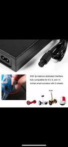 42V 2A Universal Battery Charger, 100-240VAC Power Supply for Self Balancing Scooter hoverboard charger UK Plug