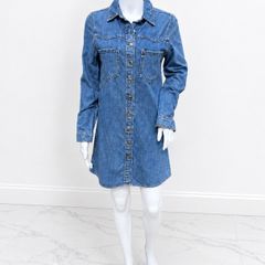 Pre Owned Primark Classic Blue Denim Shirt Dress