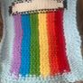 Handmade Fingerknit Rainbow Cloud Chunky Knit Blanket Image 6