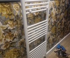 white towel rail radiator