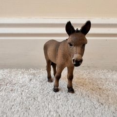 Schleich Donkey Burro Jenny Farm Animal Figure 2008 D-73527  approx. 8.5 cm. Used Please see photos