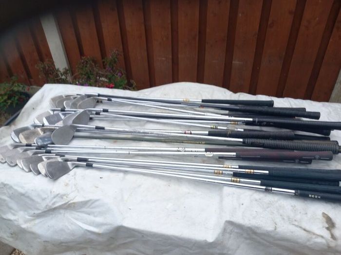 A Selection Of Golf Clubs.  All Left Handed Clubs