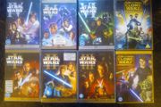 Star Wars- 8 Dvd Collection Episode 1 2 3 4 5 6 Original Trilogy + Prequel Trilogy + Clone Wars DVDs