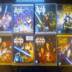 Star Wars- 8 Dvd Collection Episode 1 2 3 4 5 6 Original Trilogy + Prequel Trilogy + Clone Wars DVDs