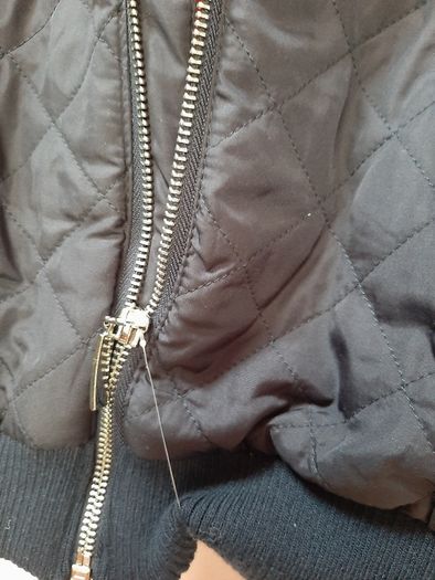 New jacket navy  hood zipped pockets