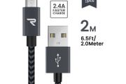 RAMPOW 2M Micro USB Fast Charging QC 3.0/2.0 &amp; Data Sync Nylon Braided Cable (Brand New/Warranty)