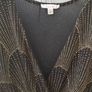 A'gaci Black and Gold Sheer Long Sleeve Dress Image 10