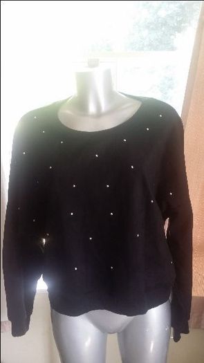 Brand new Primark black studded suede imitation jumper size UK18 EU46 Postage included