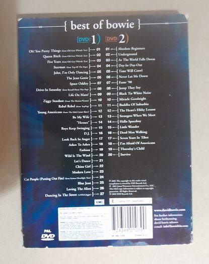 David Bowie Best of DVD double disc