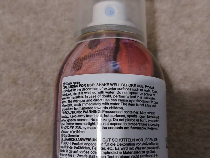 Chalk spray