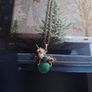 Vintage Turquoise Cabochon in a Rearing Unicorn Fantasy Pendant Image 7