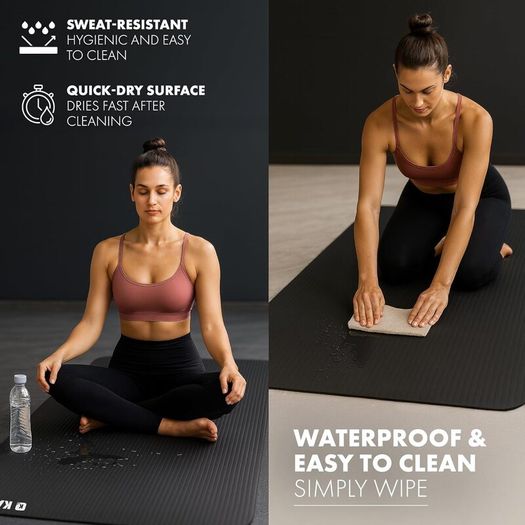 Yoga Mat Multi-Purpose Extra Thick Foam Exercise Mats  Ideal Floor Mat for Pilates, Stretching, Resistance Workout & Therapy Home & Gym Equipment Accessory