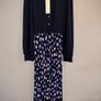 Love & Roses UK 16 Black Pleated Midi Dress Abstract Leopard Print Belted  Brand new with tags. Image 3