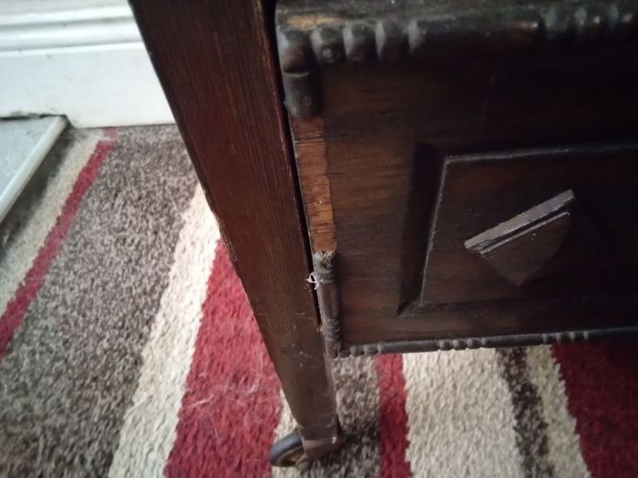 Antique oak sewing cabinet 1920s