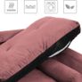 _3-seater sofa, couch for living room, cover made of velvet, for apartments, small rooms, wooden frame, metal legs, simple structure, modern design, 183 x 78 x 88 cm, pink Image 3